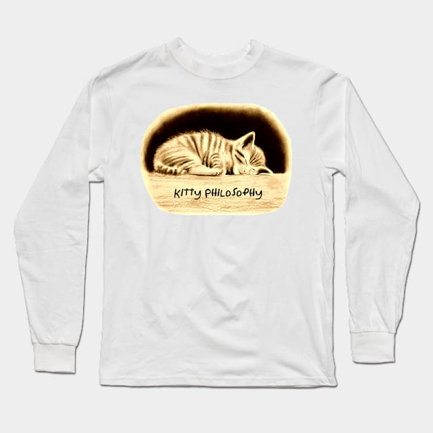 Kitty Philosophy Funny Quote Long Sleeve T-Shirt by julyperson